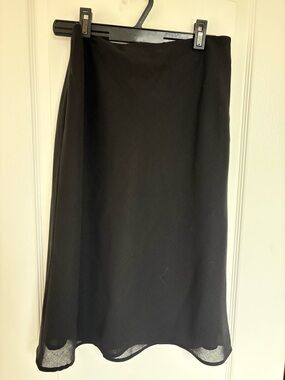 Ralph Lauren Black Midi A-Line Skirt